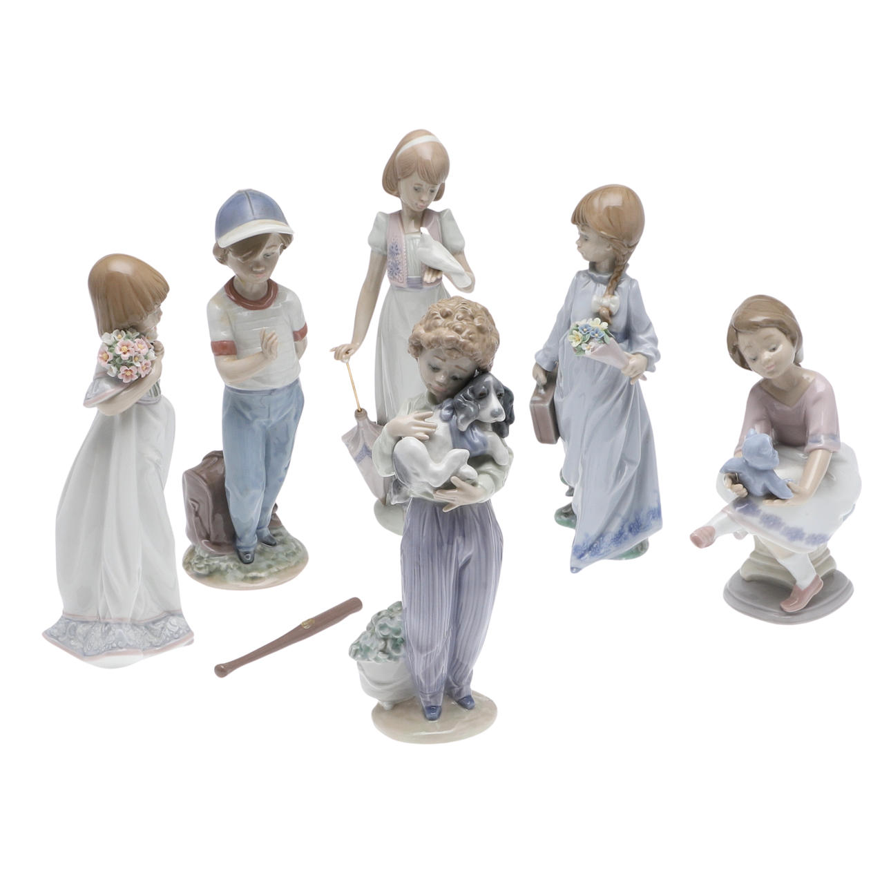 SEIS FIGURAS DE LLADRO DE NIÑOS.
