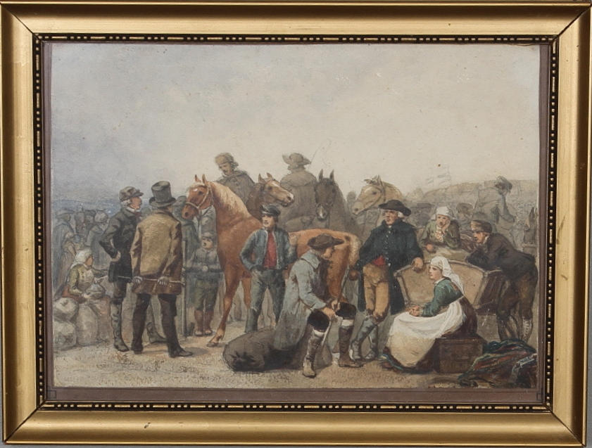 JOSEF WILHELM WALLANDER. Akvarell och blyerts, 3 st, en signerad.