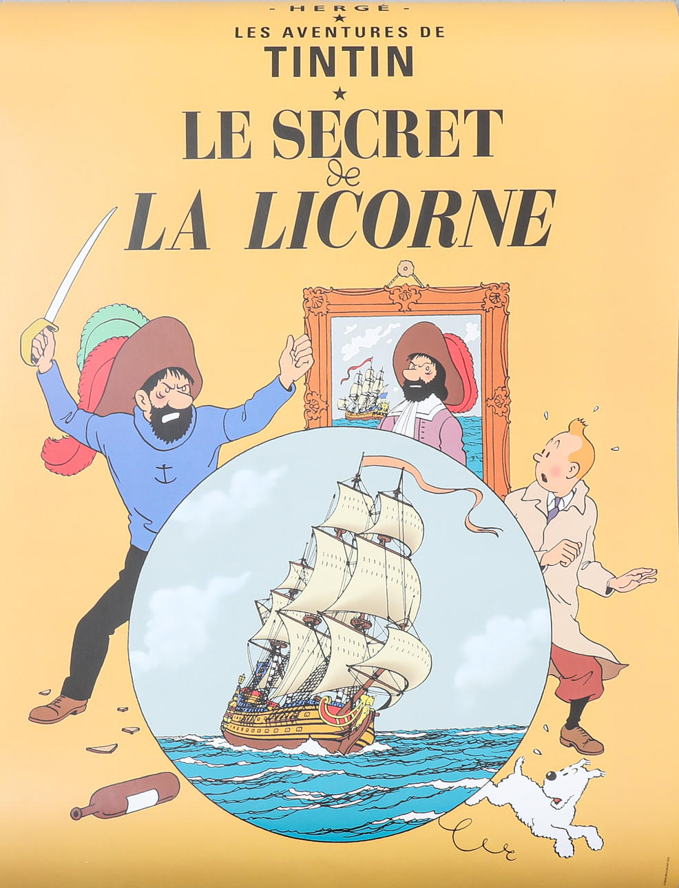 TINTIN, planch/affisch.