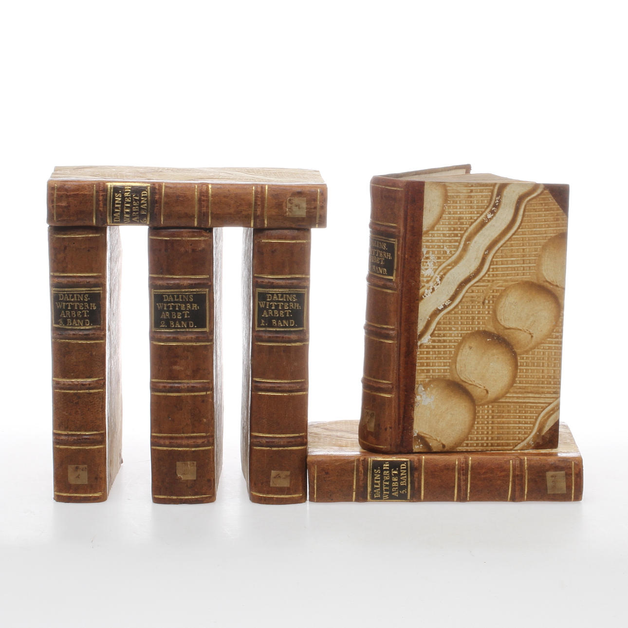 BÖCKER, 6 band, "Framledne Hof-cancellerens och Riddarens af Kongl. Maj:ts Nordstierne-Orden Herr Olof von Dalins Witterhets-Arbeten, Stockholm Carl Stolpe, 1767.