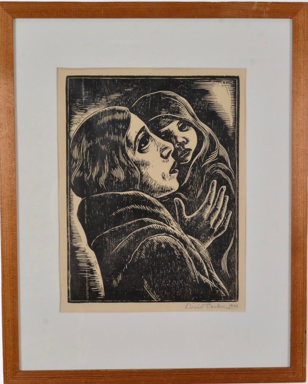 ARVID CARLSON. Träsnitt.