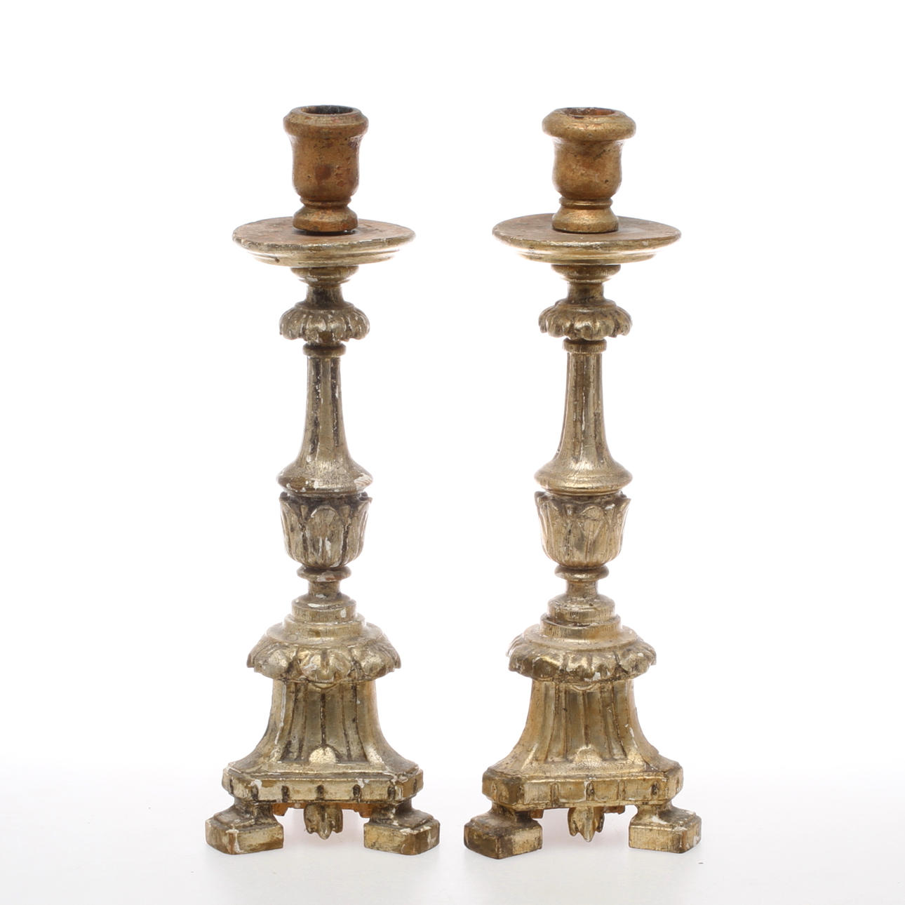 LJUSSTAKAR, ett par, trä, barockstil, troligen Italien, 1900-tal.