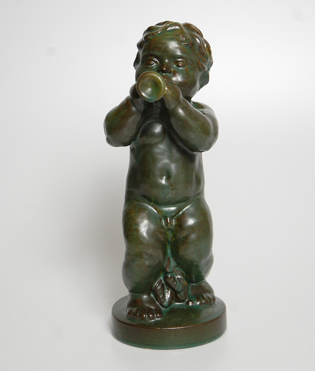 MICHAEL ANDERSEN. 1859-1931, skulptur, keramik, höjd 37 cm stämplad.