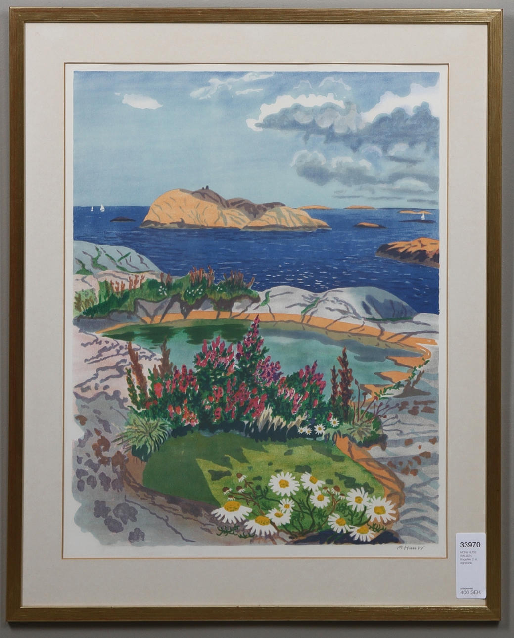 MONA HUSS WALLIN, litografier, 2 st, signerade.