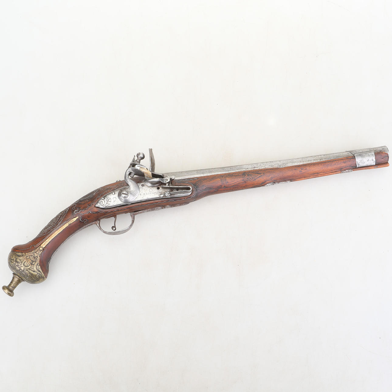 A flintlock pistol, Ottoman Empire, 17th century.