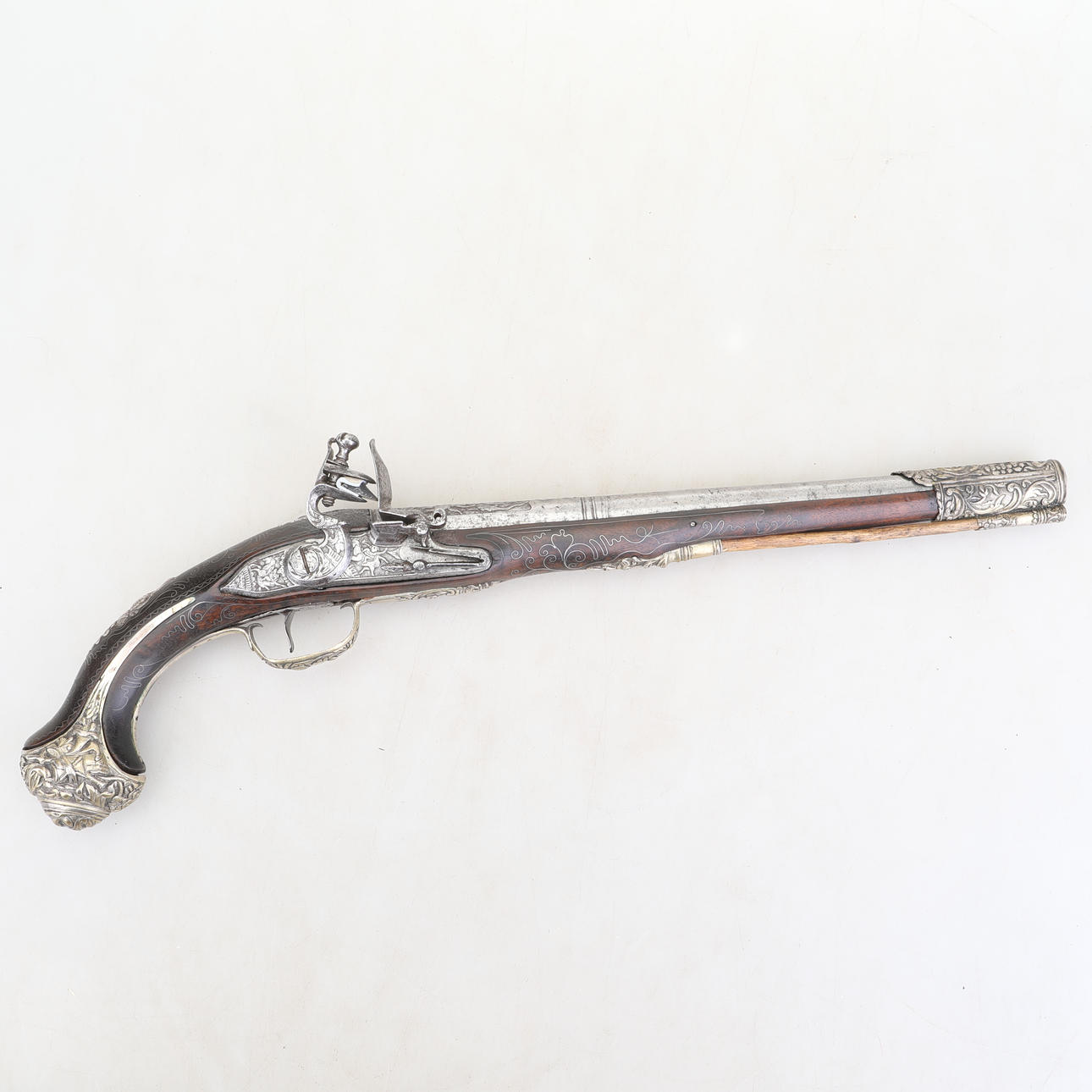 A flintlock pistol, Ottoman Empire, 17th century.