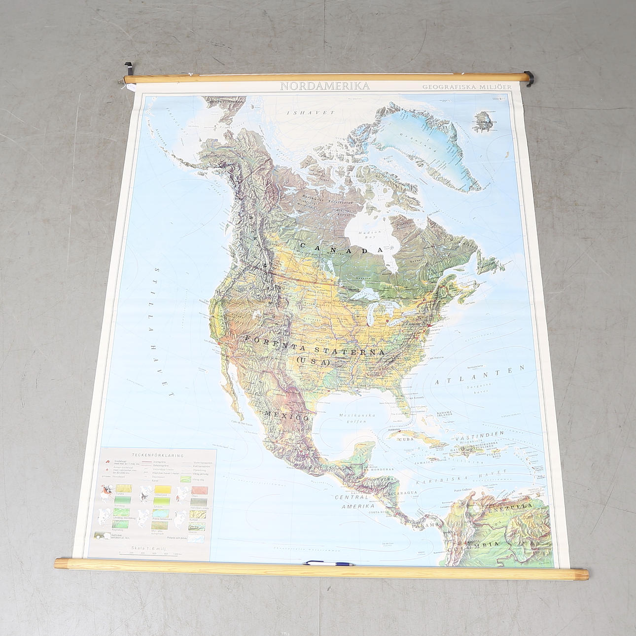 SKOLKARTOR, 2 st, Nordamerika och Europas klimat, 1900-talets andra hälft.