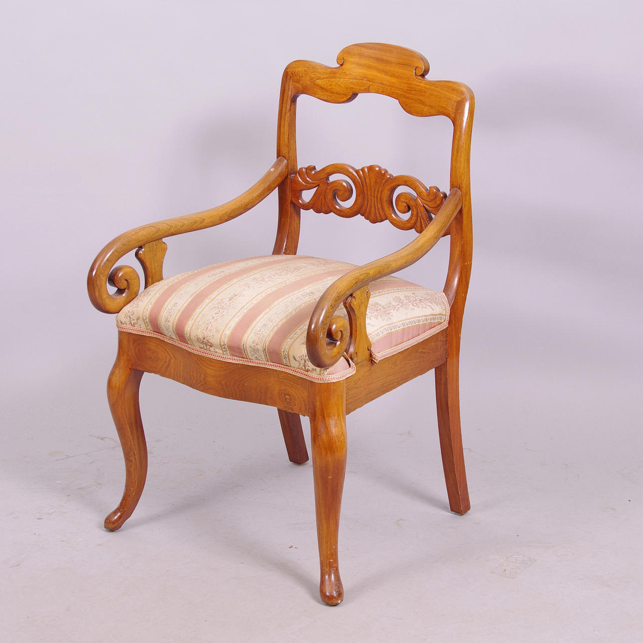 KARMSTOL, mahogny, empirestil.