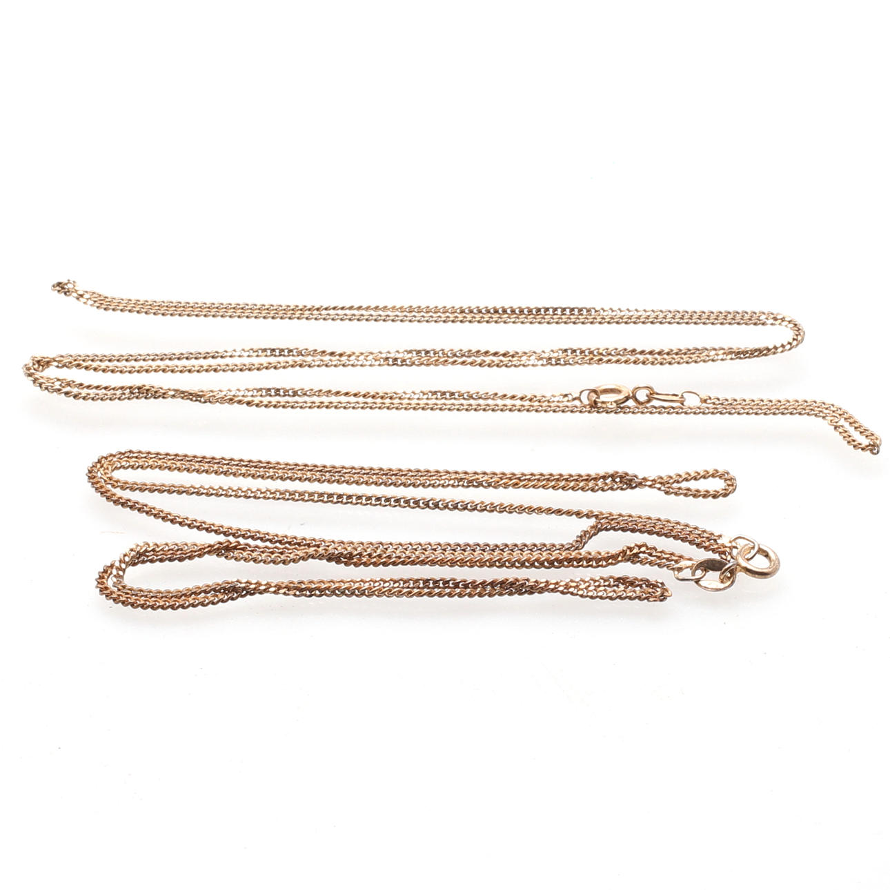 HALSBAND, 2 st, silver, vikt 10,69 gram, 1900-tal.