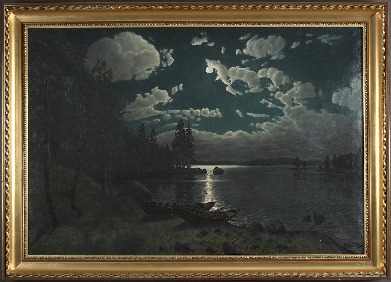 HJALMAR MUNSTERHJELM. kopia efter, olja på duk,ignerad "Hjalmar Munsterhjelm, Kopio", Finland.