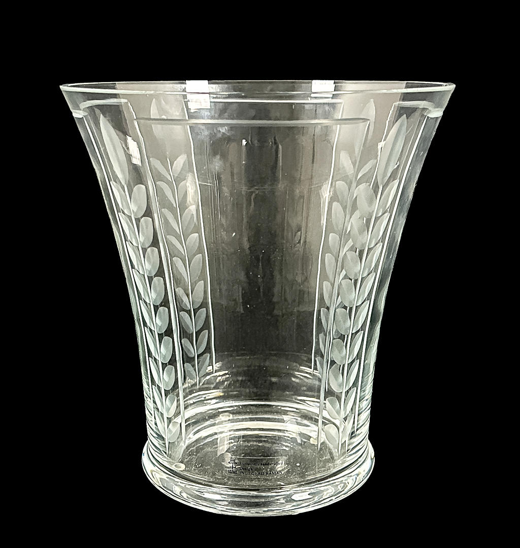 INGEGERD RÅMAN. A vase, Skruf, signed, numbered, 20th century