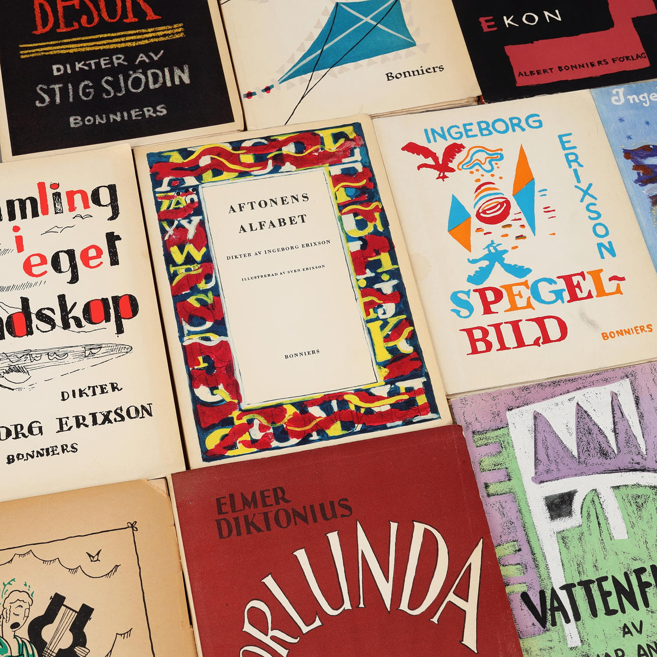 DIKTSAMLING, 10 st böcker, 1900-tal.