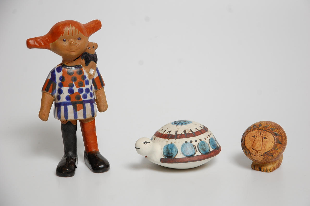 LISA LARSON. figuriner, 3 st stengods, Gustavsberg.