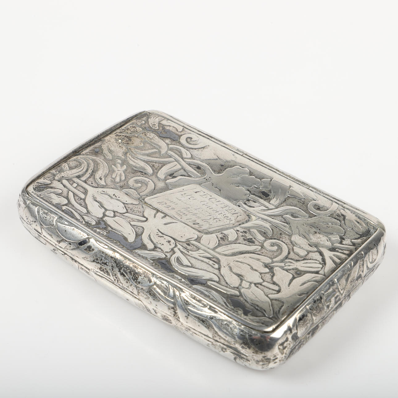 CIGARETTE CASE, silver, 1904.