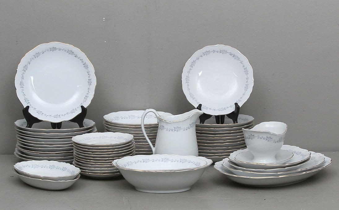 MATSERVIS, 58 delar, porslin, Karlskrona/Upsala Ekeby.