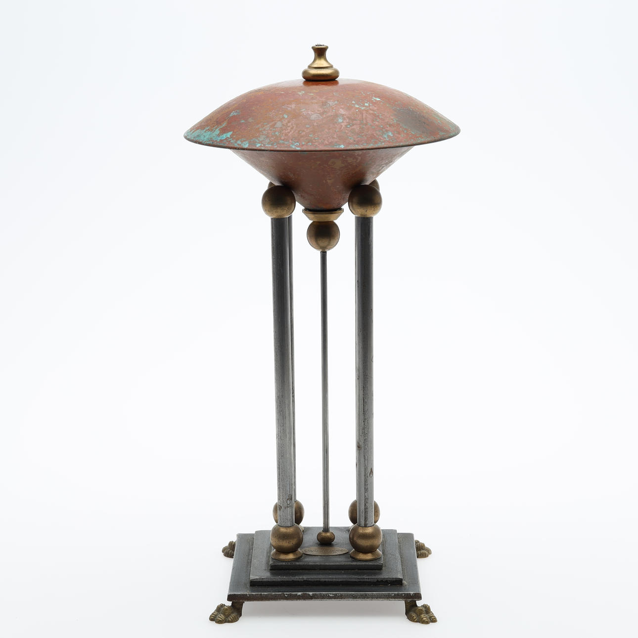 OLJELAMPA, metall. Two-Faces.