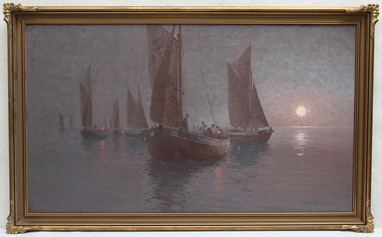 EMIL EKMAN. Olja på duk, signerad.