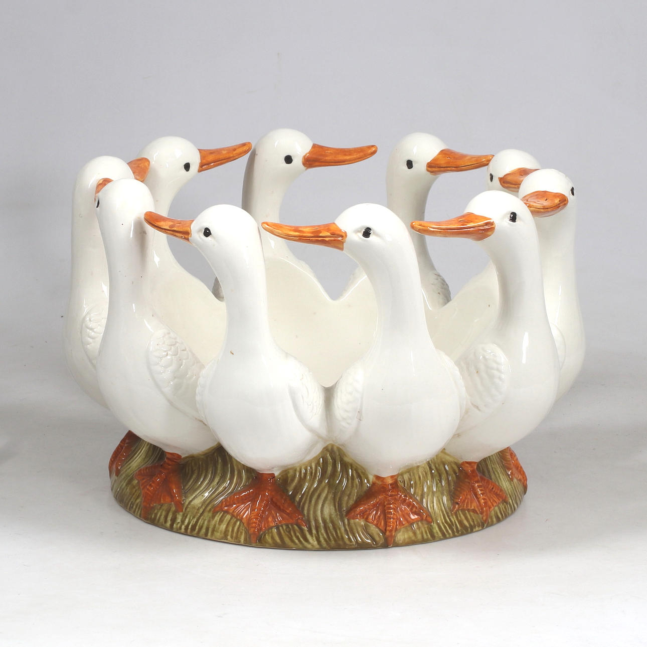 A ceramic geese outer lining, late 20th century.