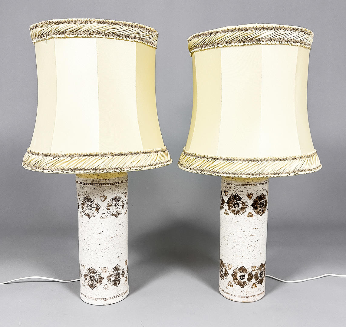 Table lamps, a pair, ceramics, Bitossi, for Bergboms.