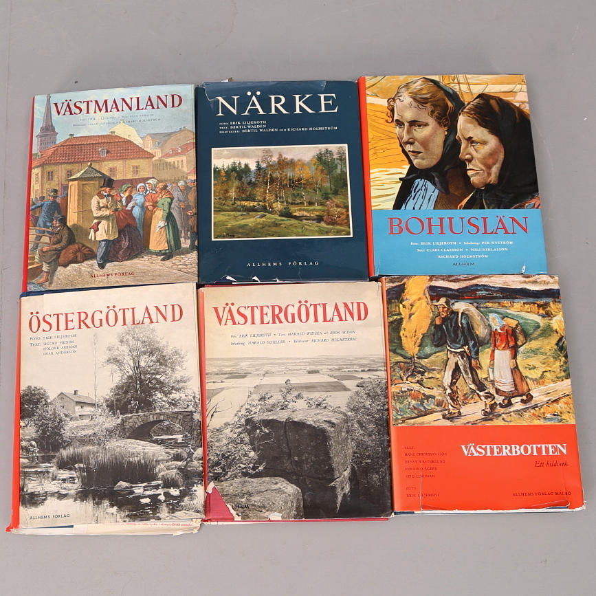 ALLHEMS LANDSKAPSBÖCKER, bildverk, 6 volymer.
