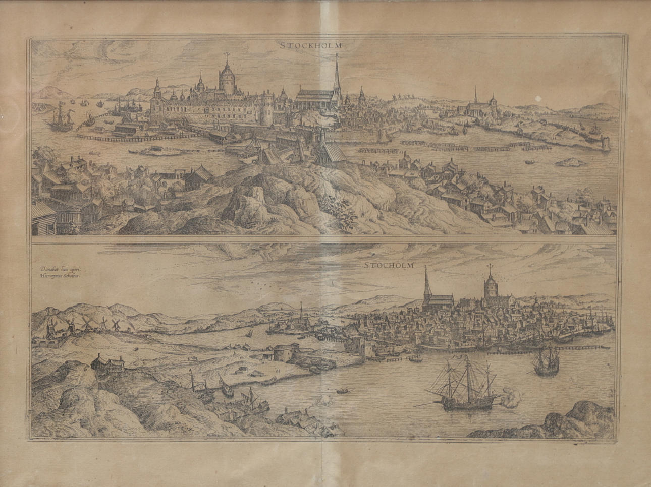 A MAP, etching, “Stockholm”, 19th century.