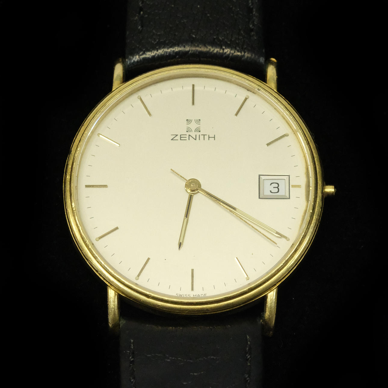 ZENITH. WRISTWATCH, 18K GOLD, QUARTZ, 1990S.