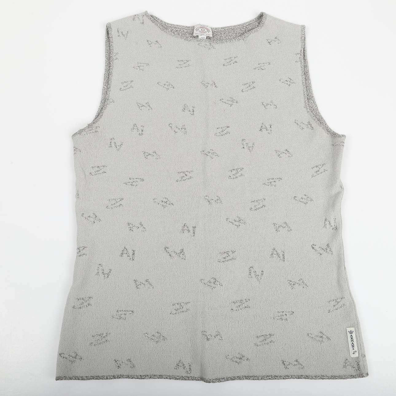 Linen, knitted with glitter thread, Armani Jeans, 2000s.