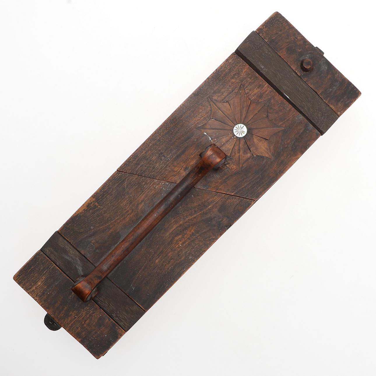 Federmäppchen, Holz, 1800/20. Jahrhundert.