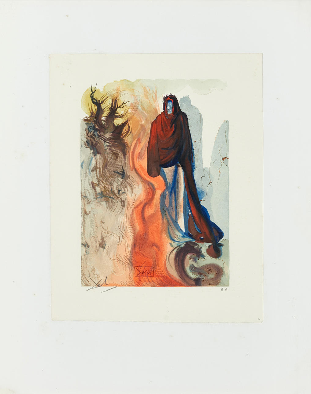 SALVADOR DALÍ, de Divina Comedia, xilografía.