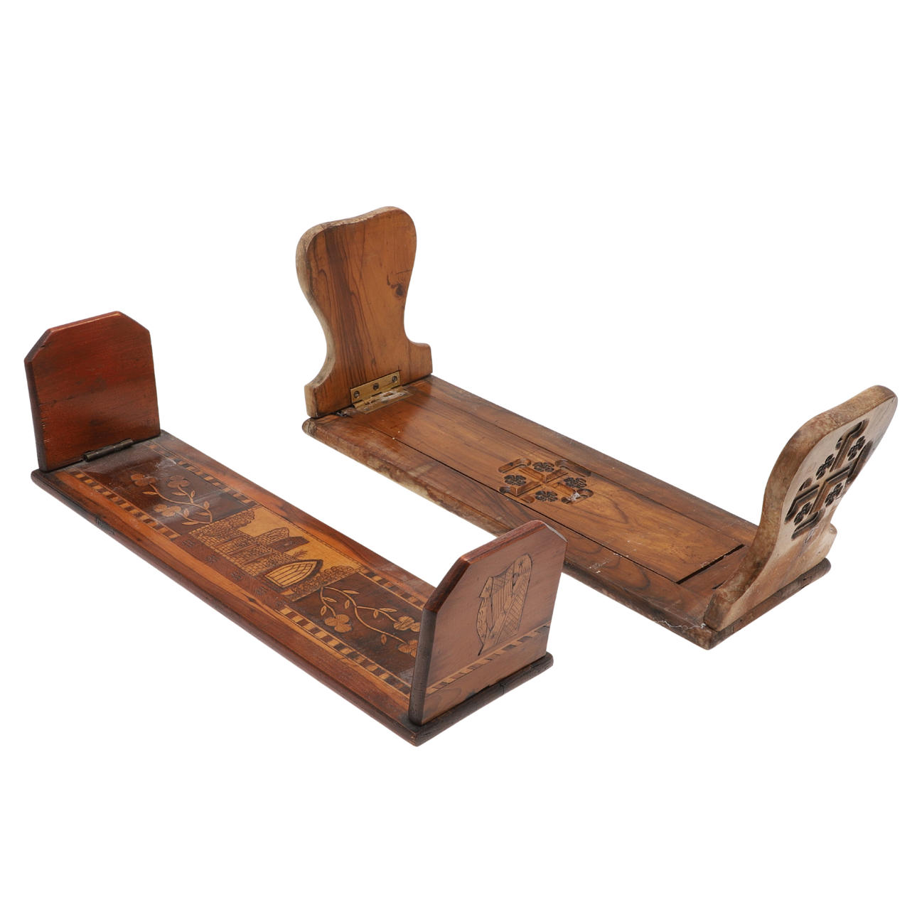 A KILLARNEY INLAID BOOKSLIDE AND ANOTHER.