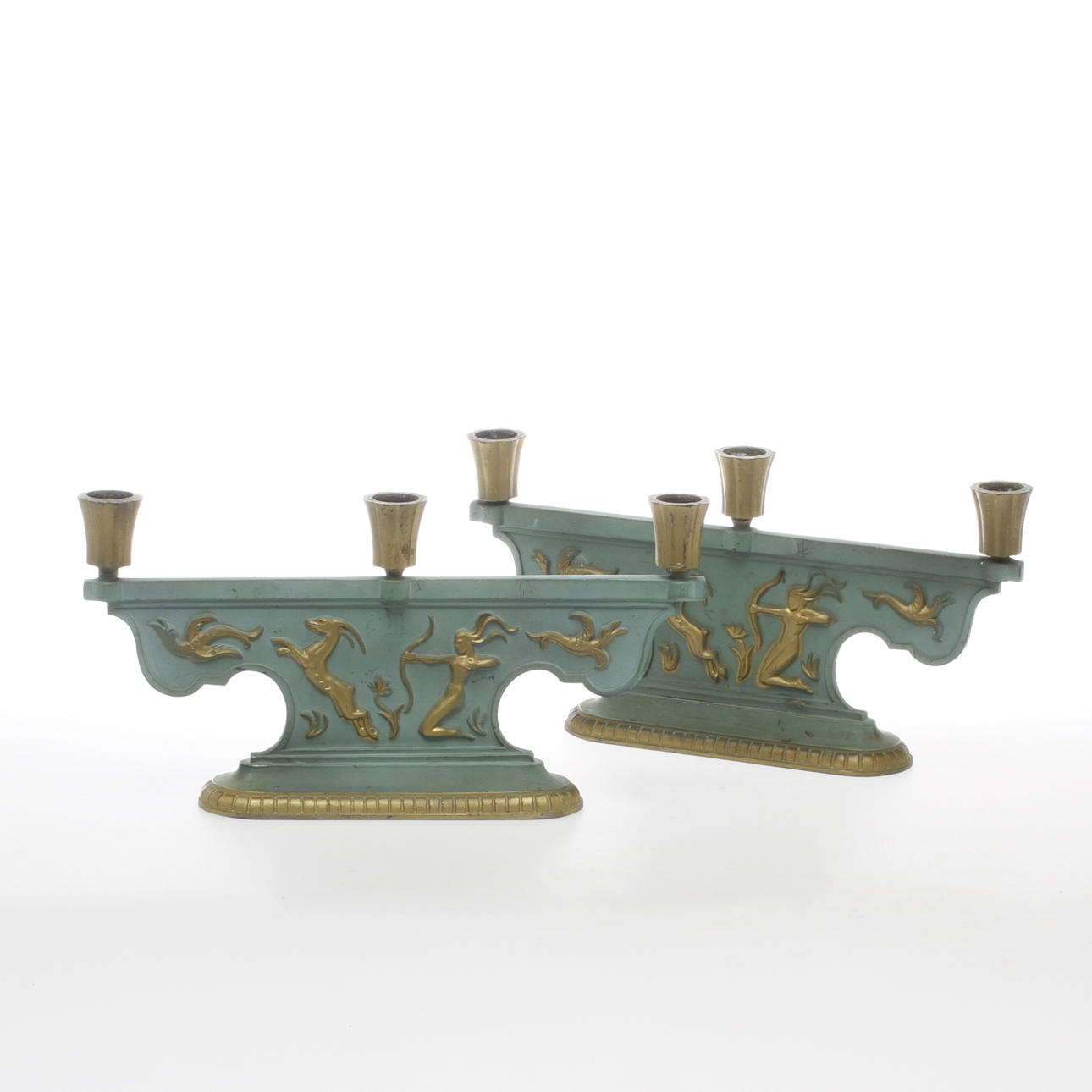 KANDELABRAR 1 par, metall, Stjärnmetall, 1900-tal.