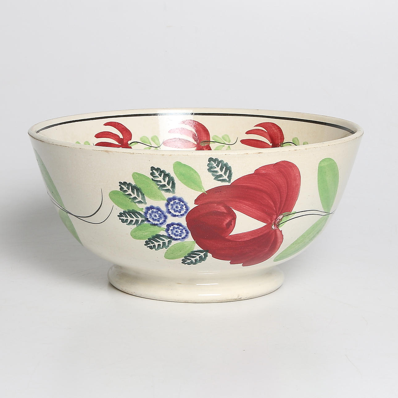 GRÖTSKÅL, flintgods, Gustavsberg.