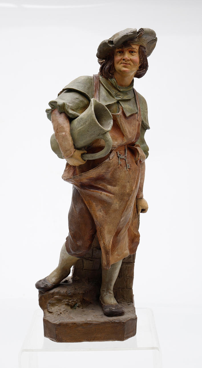 AUSTRIAN SCHOOL, 20TH CENTURY. Young man with a jug.