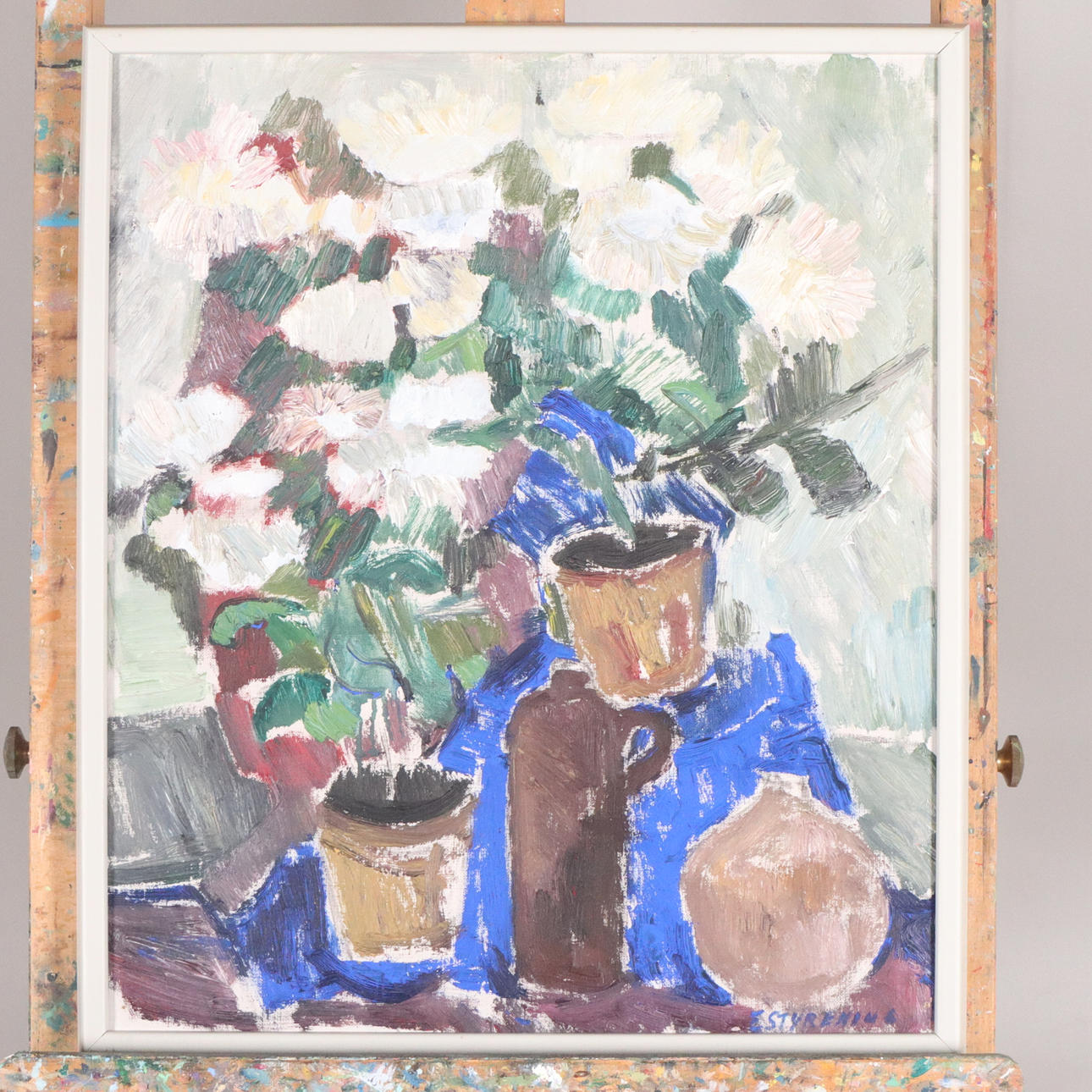 ESTER STYRENIUS. OIL ON CANVAS, signed.