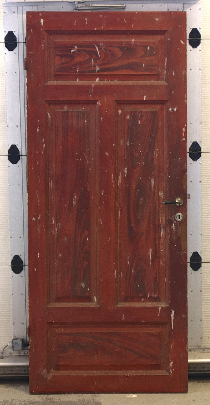 DÖRR, spegeldörr, furu. 18/1900-tal.