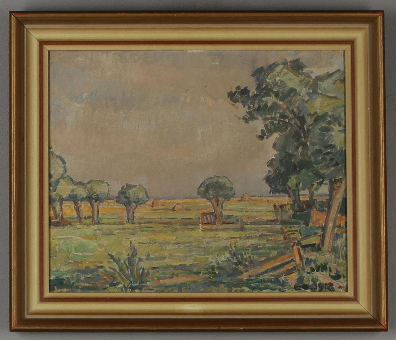 EDVIN OLLERS. Landskapsmotiv, olja på duk, monogamsignerad.