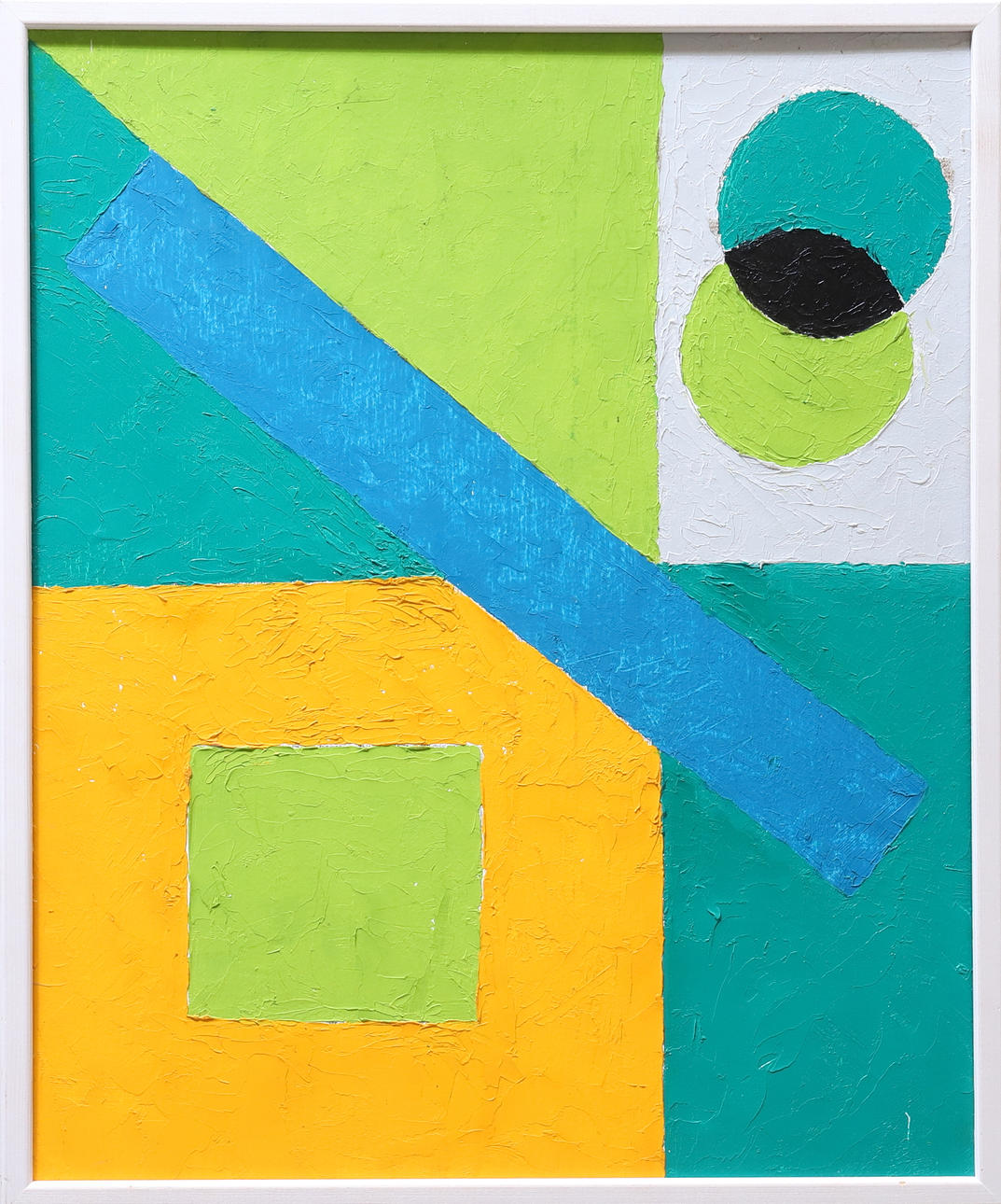 INGEGERD TORHAMN. Abstract composition, oil on cardboard.