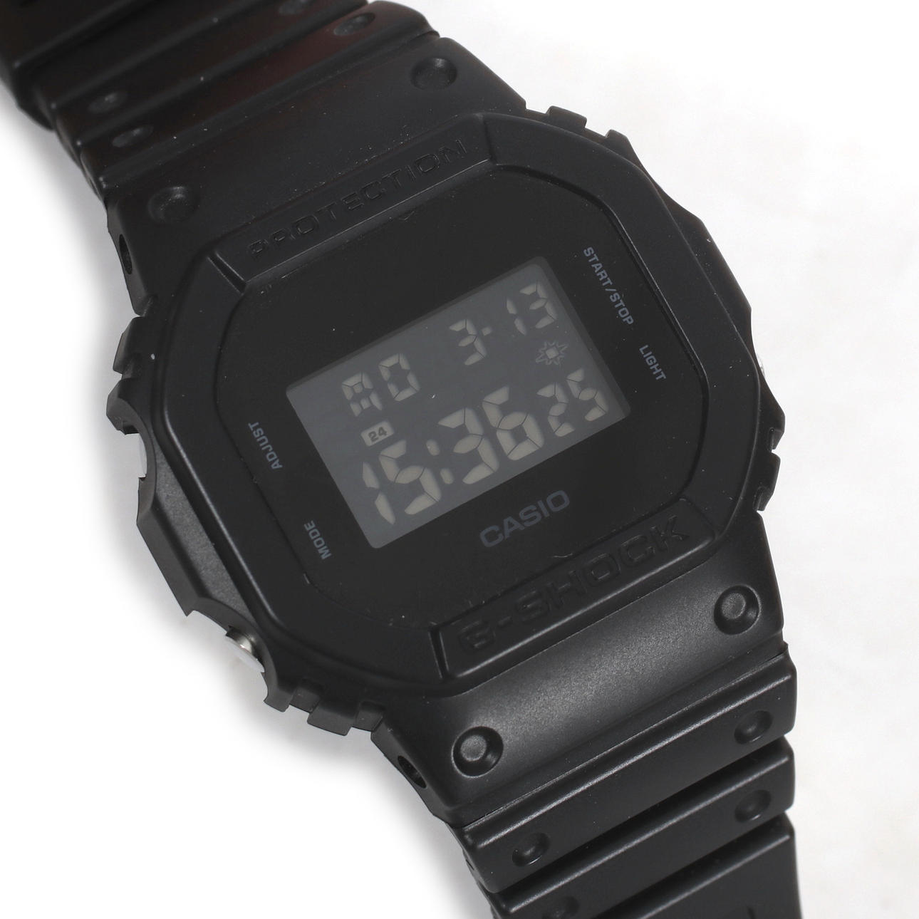 A 21st-century Casio G-Shock wristwatch.