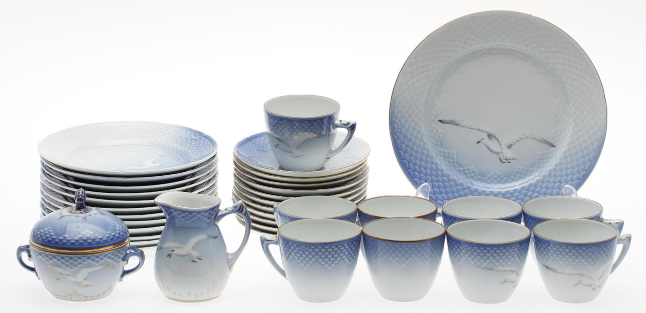 KAFFESERVIS, "Måsen", 35 delar, B&G, Danmark, 1900-tal.