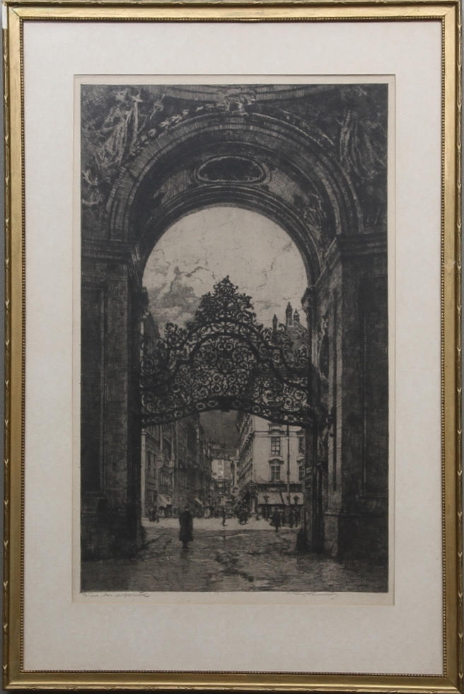 LUIGI KASIMIR. Etsning, signerad.