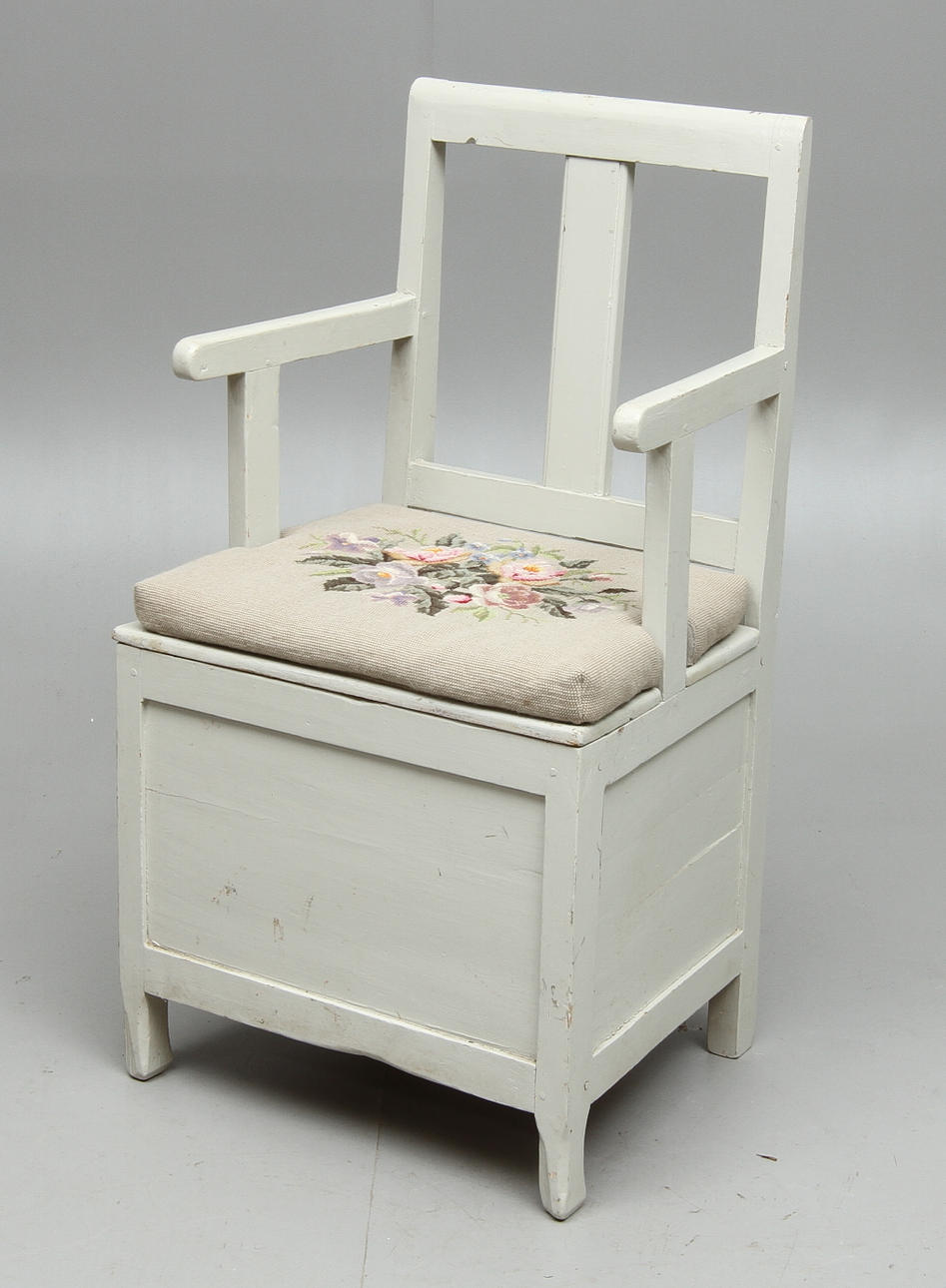 LÅDSTOL, allmoge, 1800-tal.