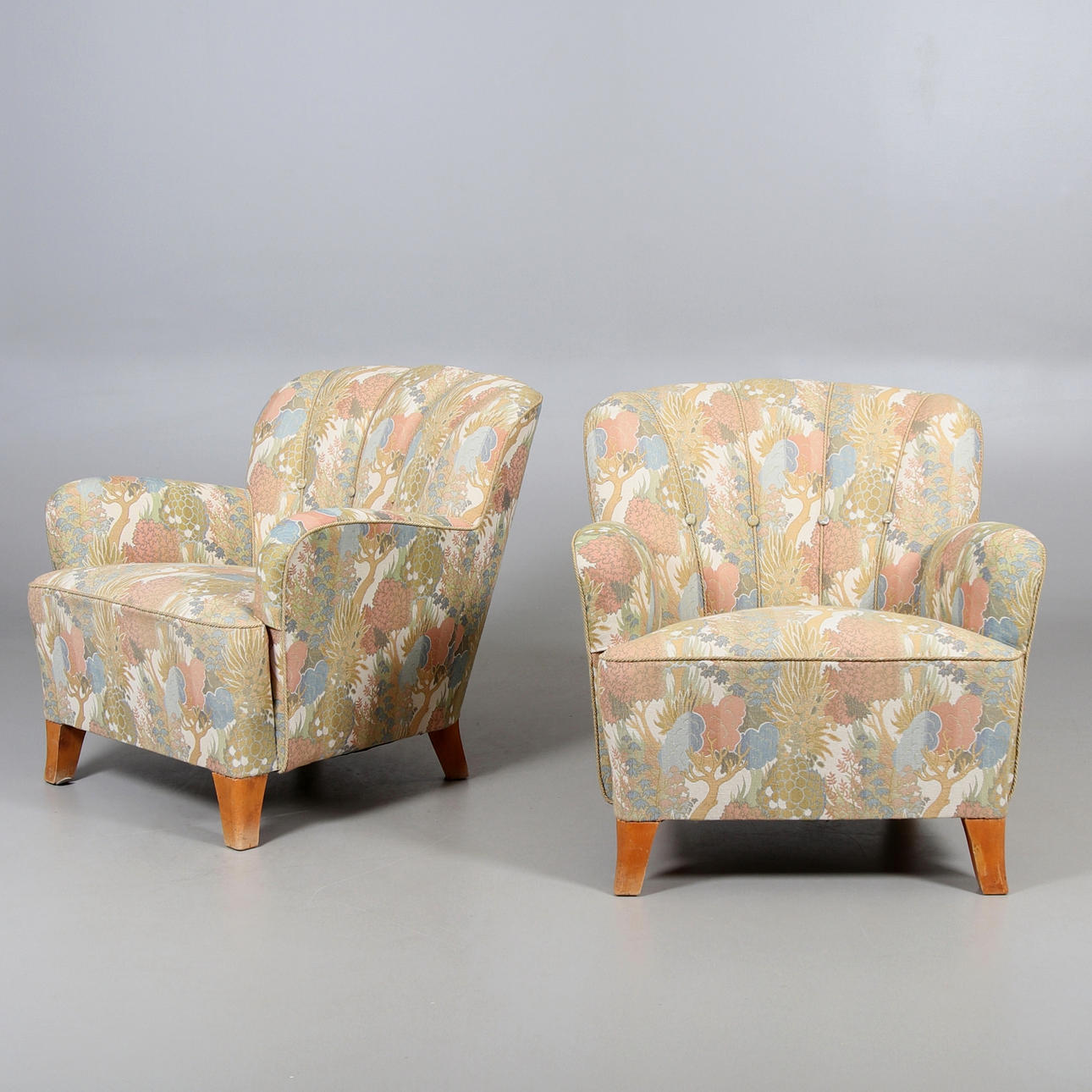 FÅTÖLJER, ett par, Swedish Modern. 1940-tal.