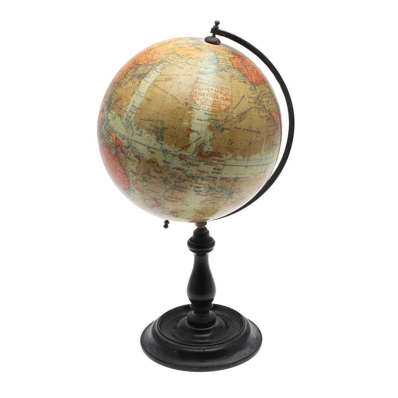 ANTIQUE TERRESTRIAL GLOBE - GEOGRAPHIA LTD.
