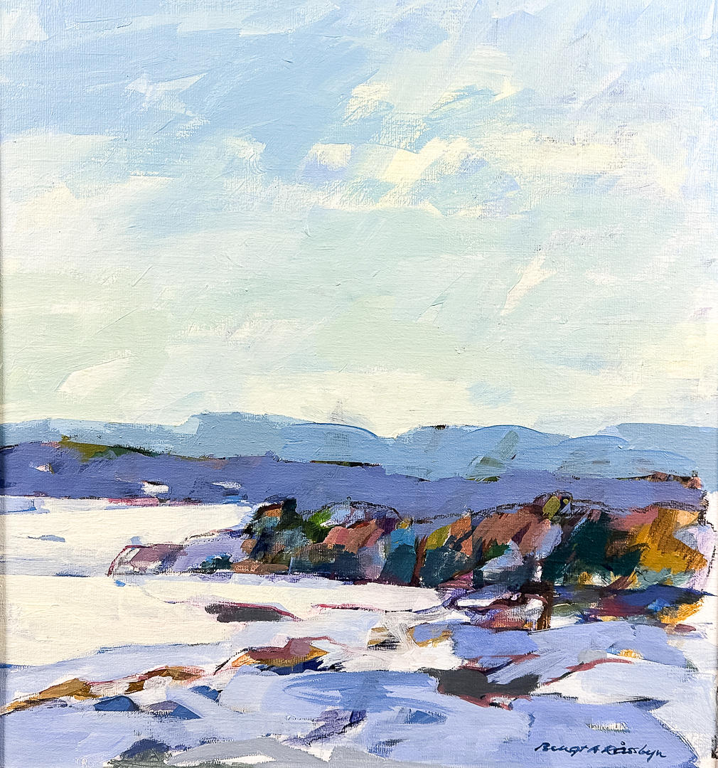 BENGT ANDERSSON RÅSSBYN. BLANDTEKNIK, "Vårvinter", signerad.