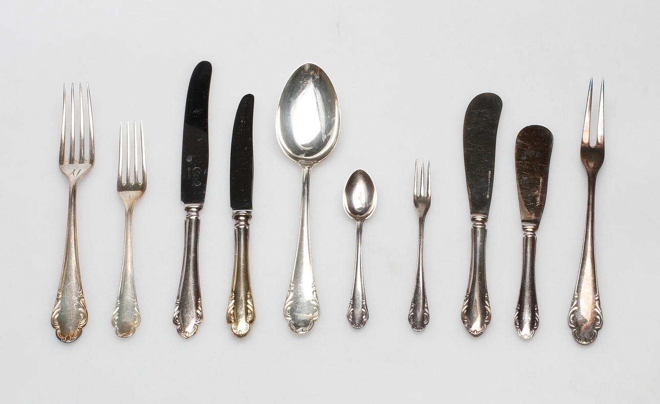 BESTICK, 91 delar, "Haga", nysilver, 1900-tal.
