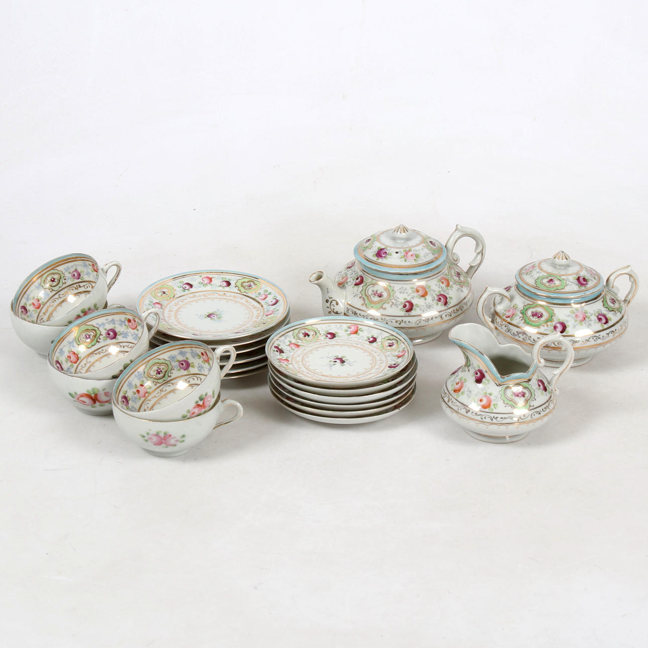 TESERVIS, 15 delar, porslin, 1900-tal.