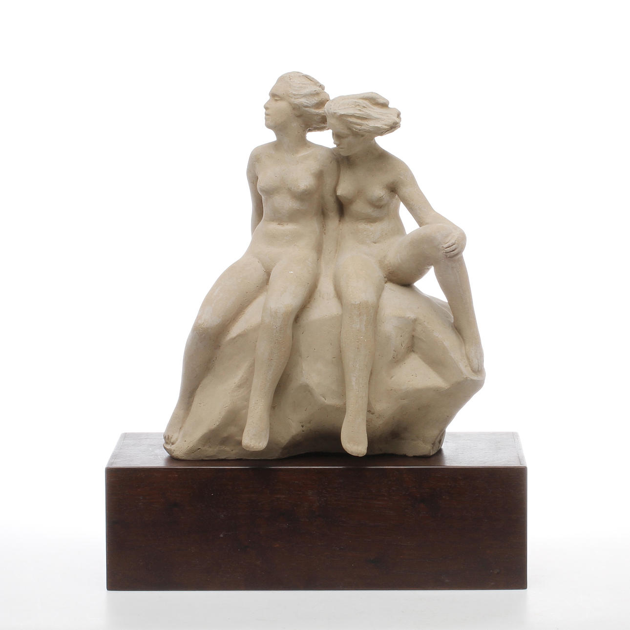 SKULPTUR, gips, signerad Esther Eppens, 1900-talets mitt.