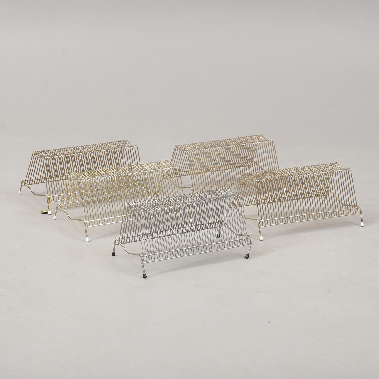 LP PLADESTATIVER, 5 stk., 1960/70'erne.