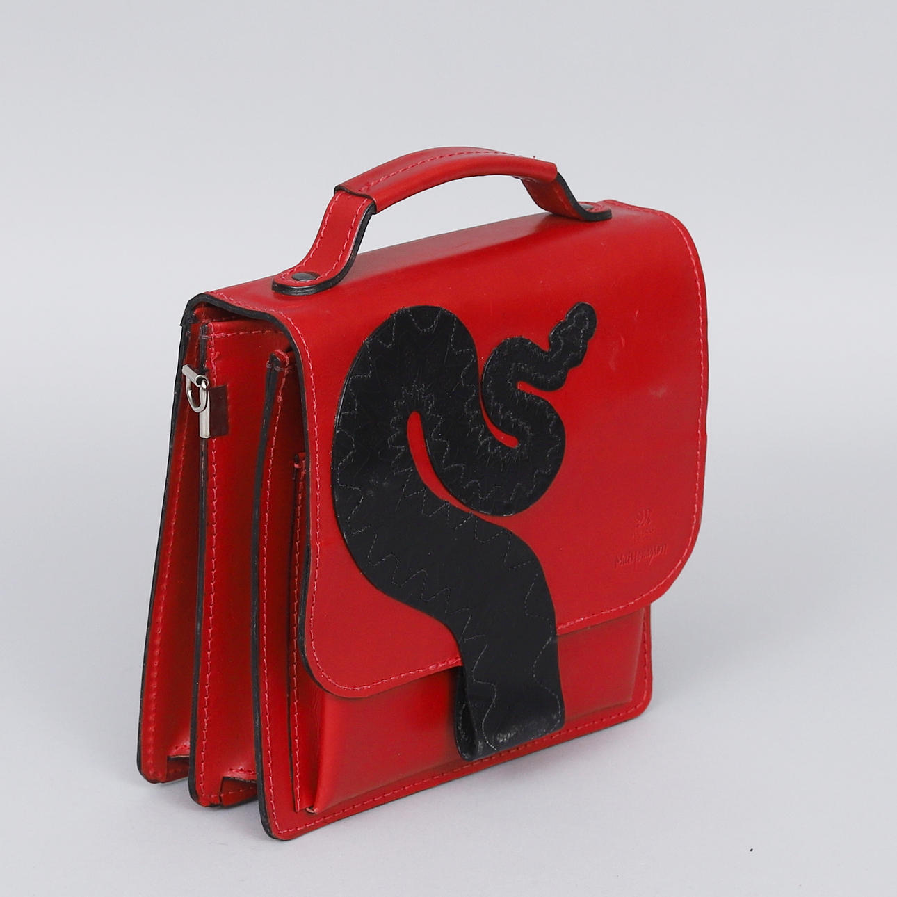 HANDVÄSKA, läder, Mats Jonasson, Målerås Läder.