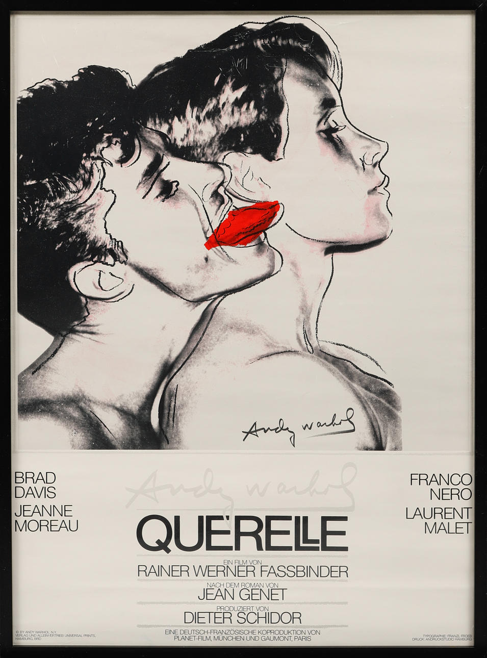 MOVIE POSTER, “Querelle,” Andy Warhol.
